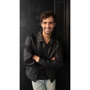 NEW MAURITIUS thees leather jacket in black